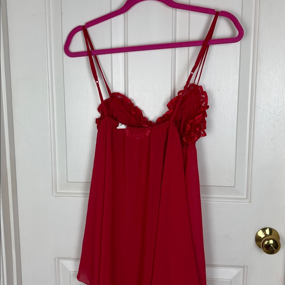 Vintage Victoria’s Secret Red Nighty with Ribbon Detailing - Sizes L - Picture 10 of 10